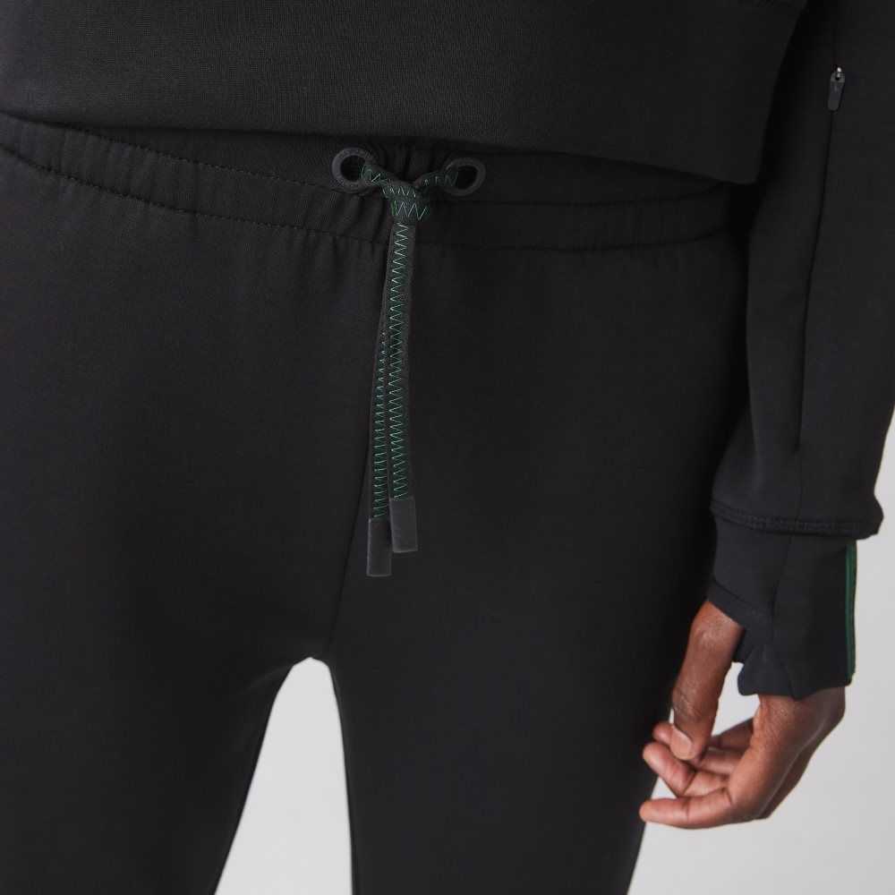 Lacoste Bomull Jersey Trackpants Svarta | EVLMX-6034