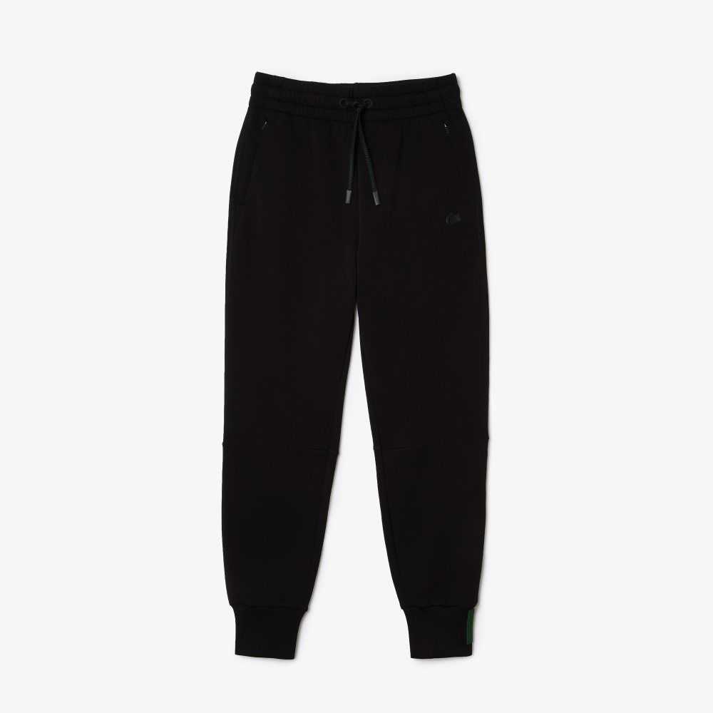 Lacoste Bomull Jersey Trackpants Svarta | EVLMX-6034