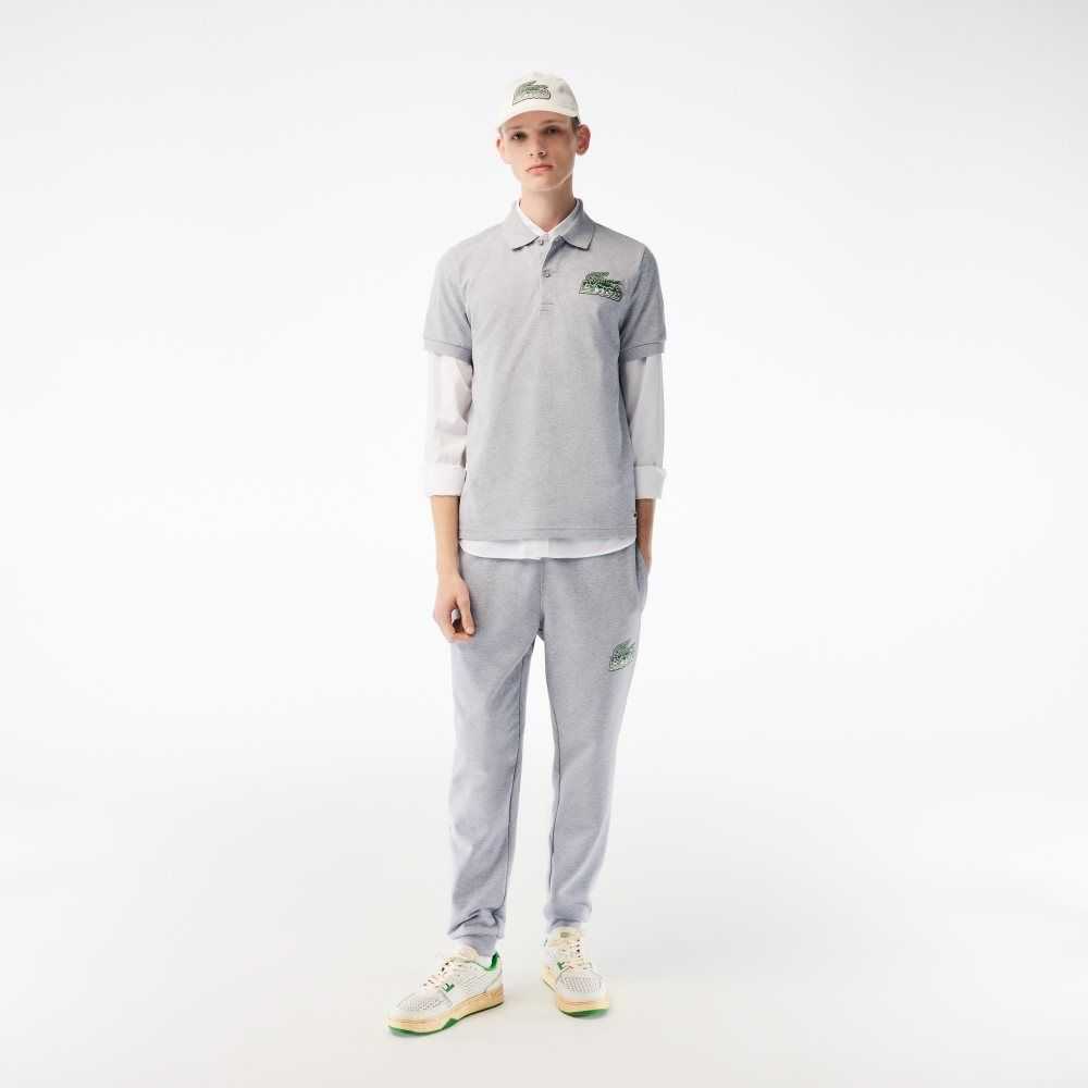 Lacoste Bomull Mini-Pique Grå | ECQZR-8419