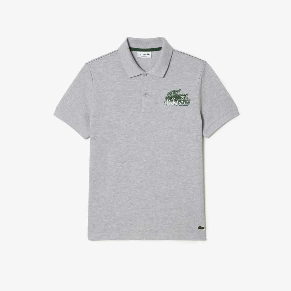 Lacoste Bomull Mini-Pique Grå | ECQZR-8419