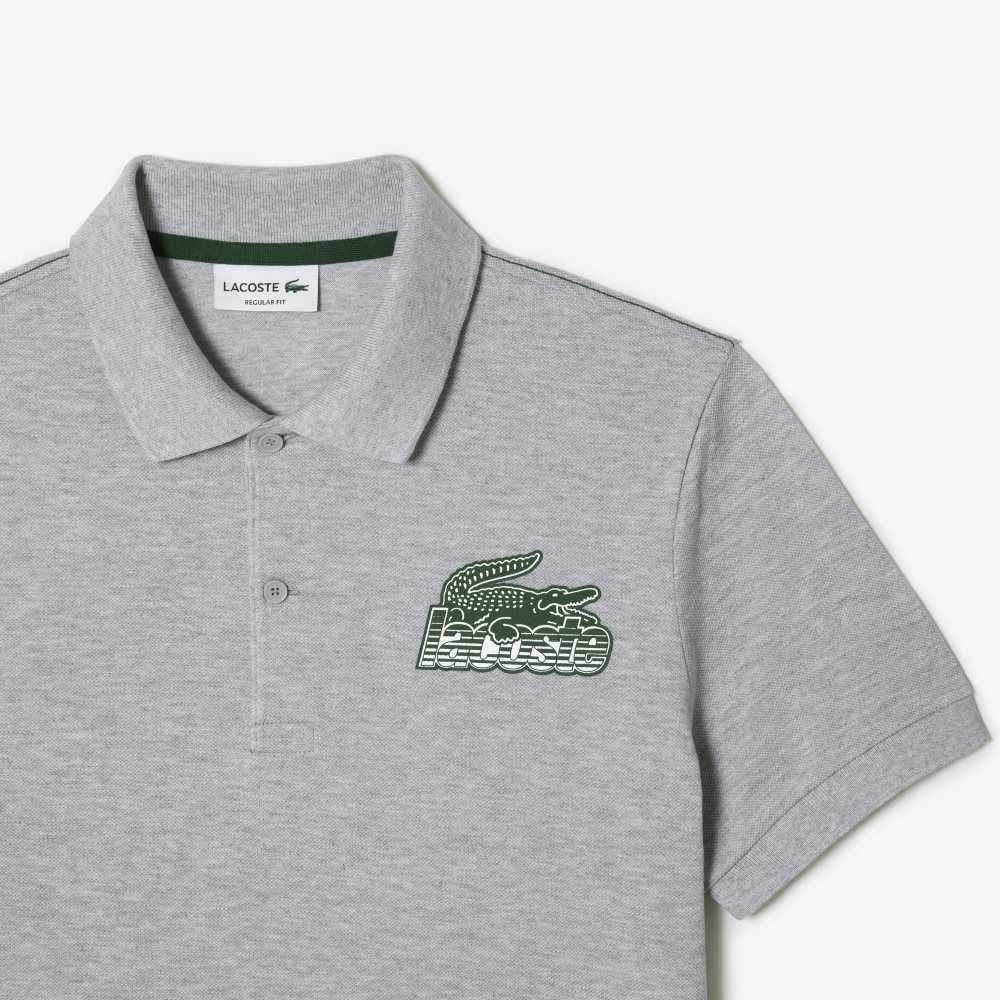 Lacoste Bomull Mini-Pique Grå | ECQZR-8419