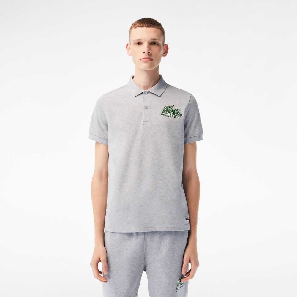 Lacoste Bomull Mini-Pique Grå | ECQZR-8419