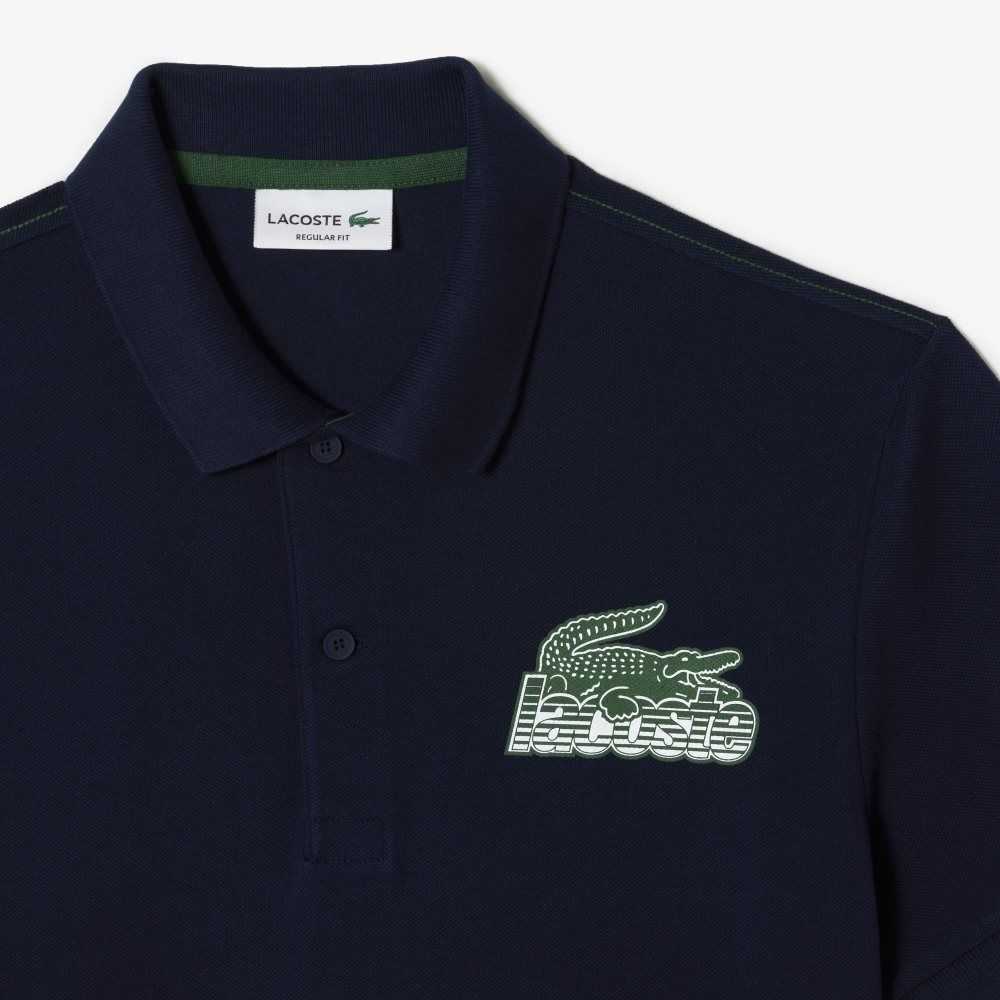 Lacoste Bomull Mini-Pique Marinblå Blå | MVHNZ-8296