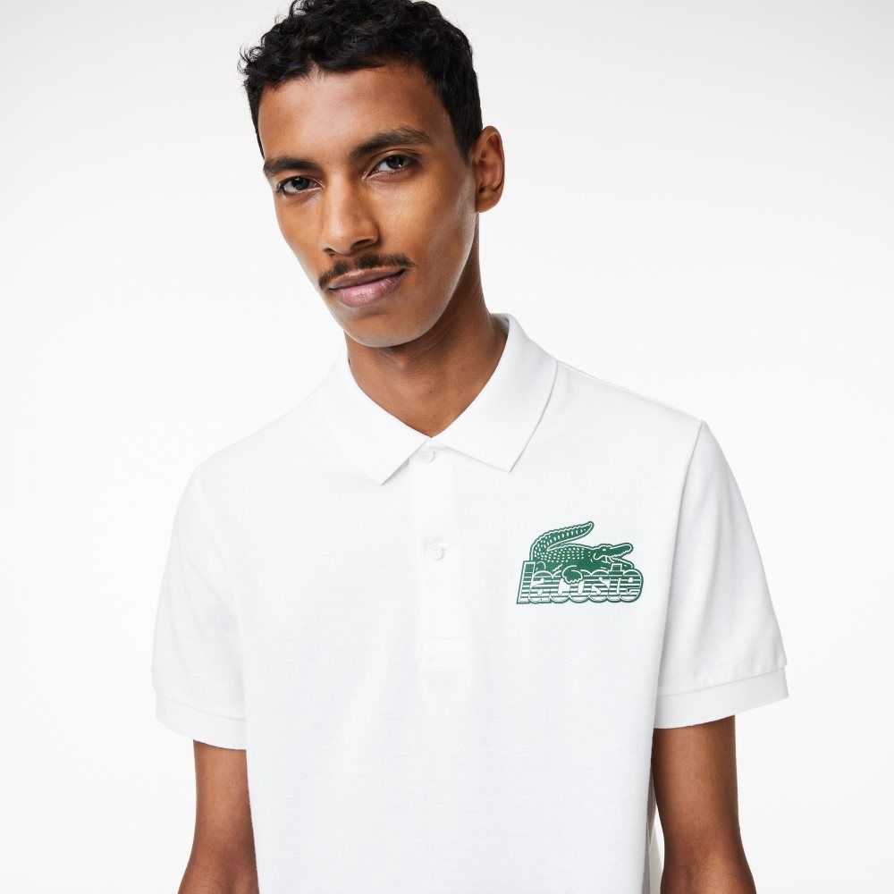 Lacoste Bomull Mini-Pique Vita | UPASG-8912