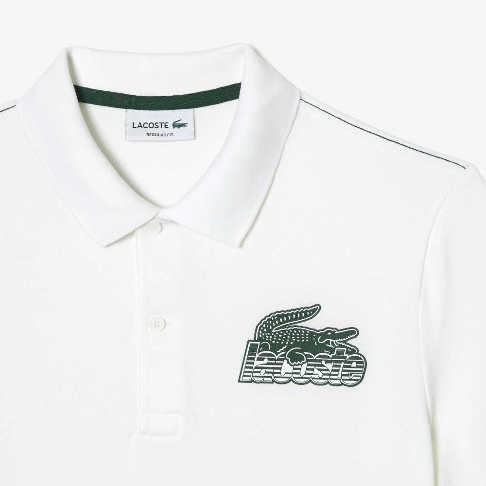 Lacoste Bomull Mini-Pique Vita | UPASG-8912