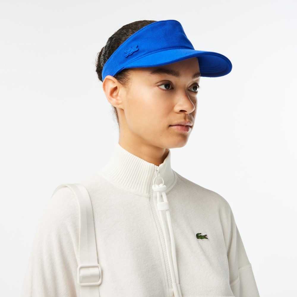 Lacoste Bomull Pique Visor Blå | BFHUK-0625