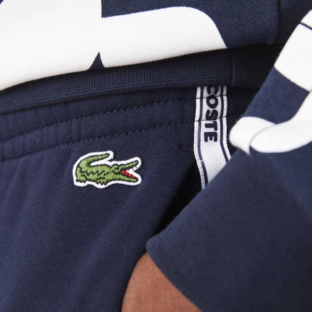 Lacoste Branded Bands Mager Fleece Jogging Marinblå Blå | MTBSQ-5307