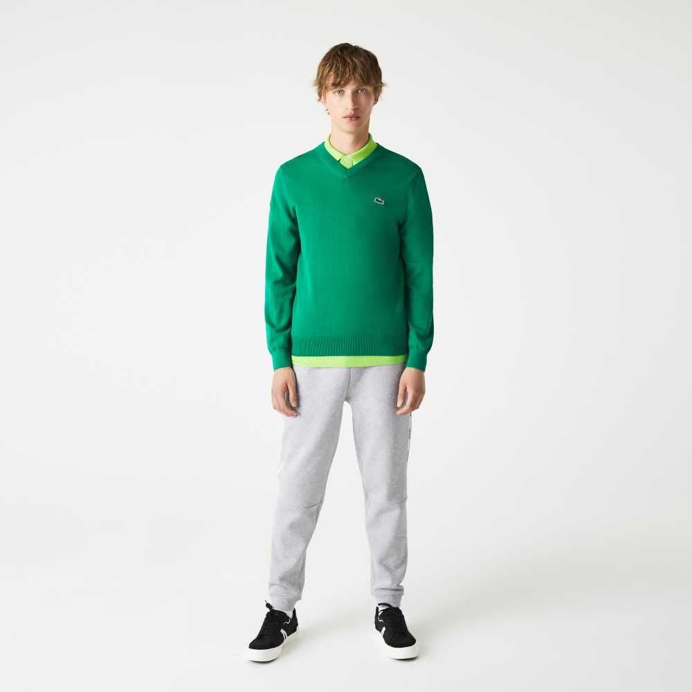 Lacoste Branded Bands Mager Fleece Jogging Grå | QPFNS-1695