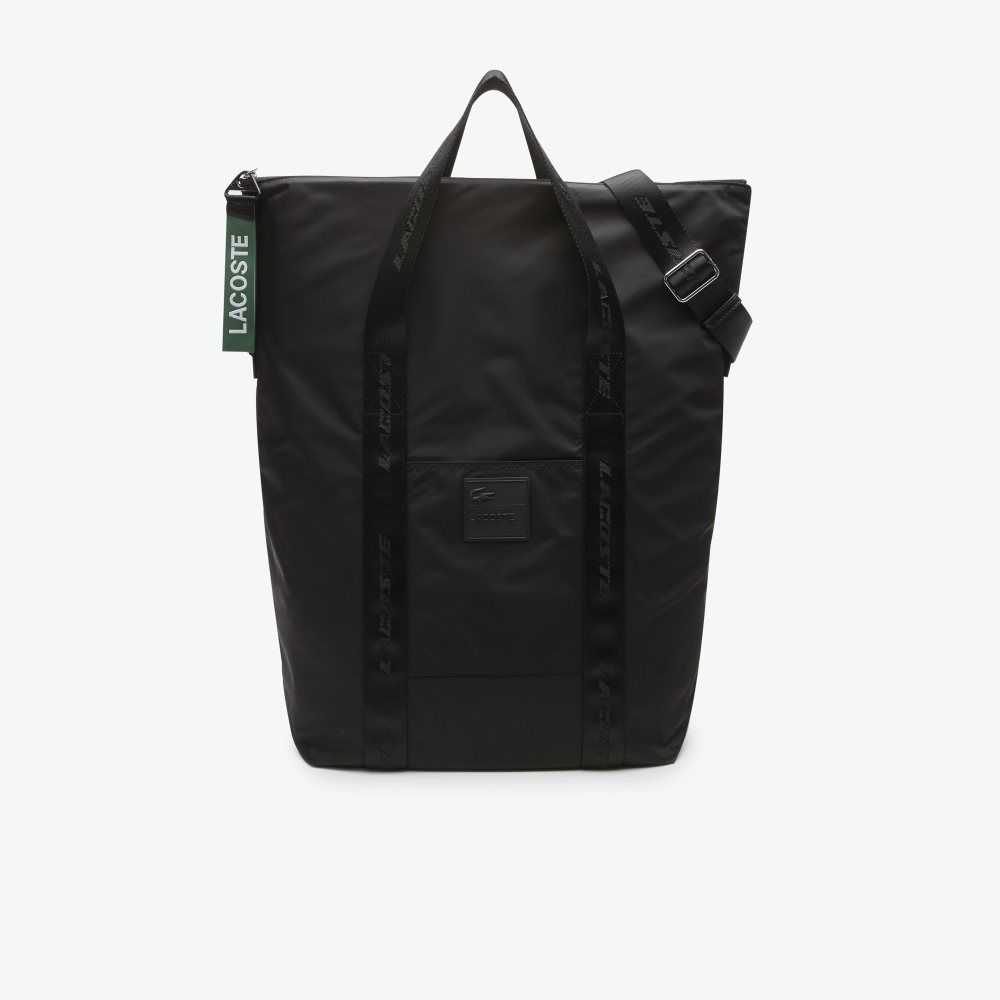 Lacoste Branded Handle Large Tote Svarta | CSUWO-1094