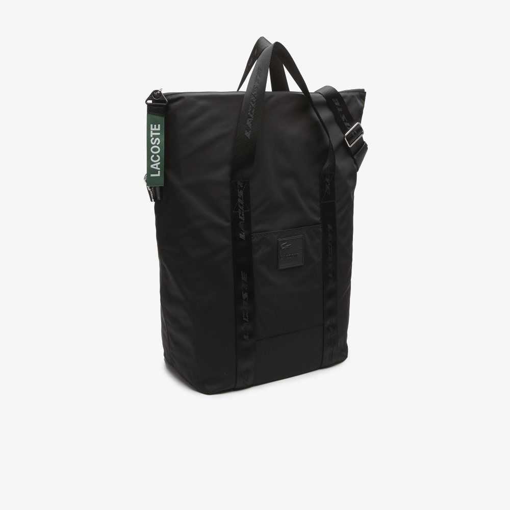 Lacoste Branded Handle Large Tote Svarta | CSUWO-1094