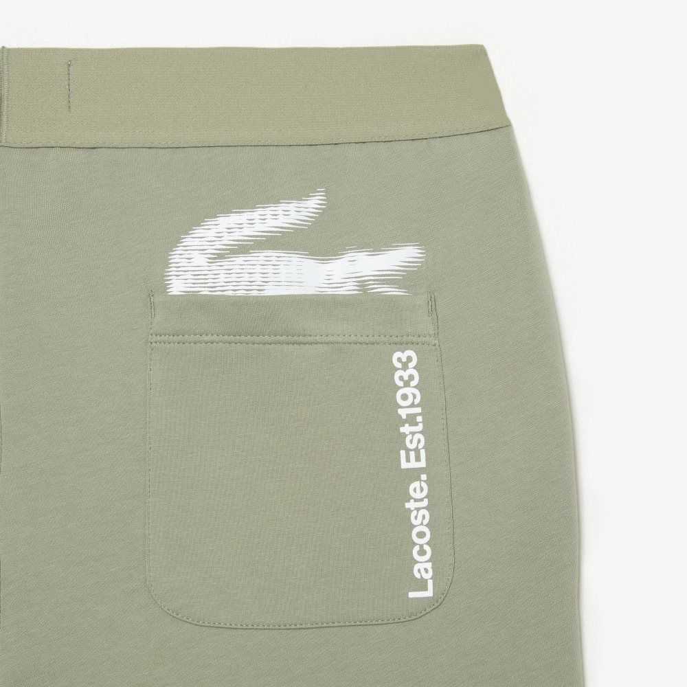 Lacoste Branded Leg Track Pants Khaki Gröna | EDNCZ-7942