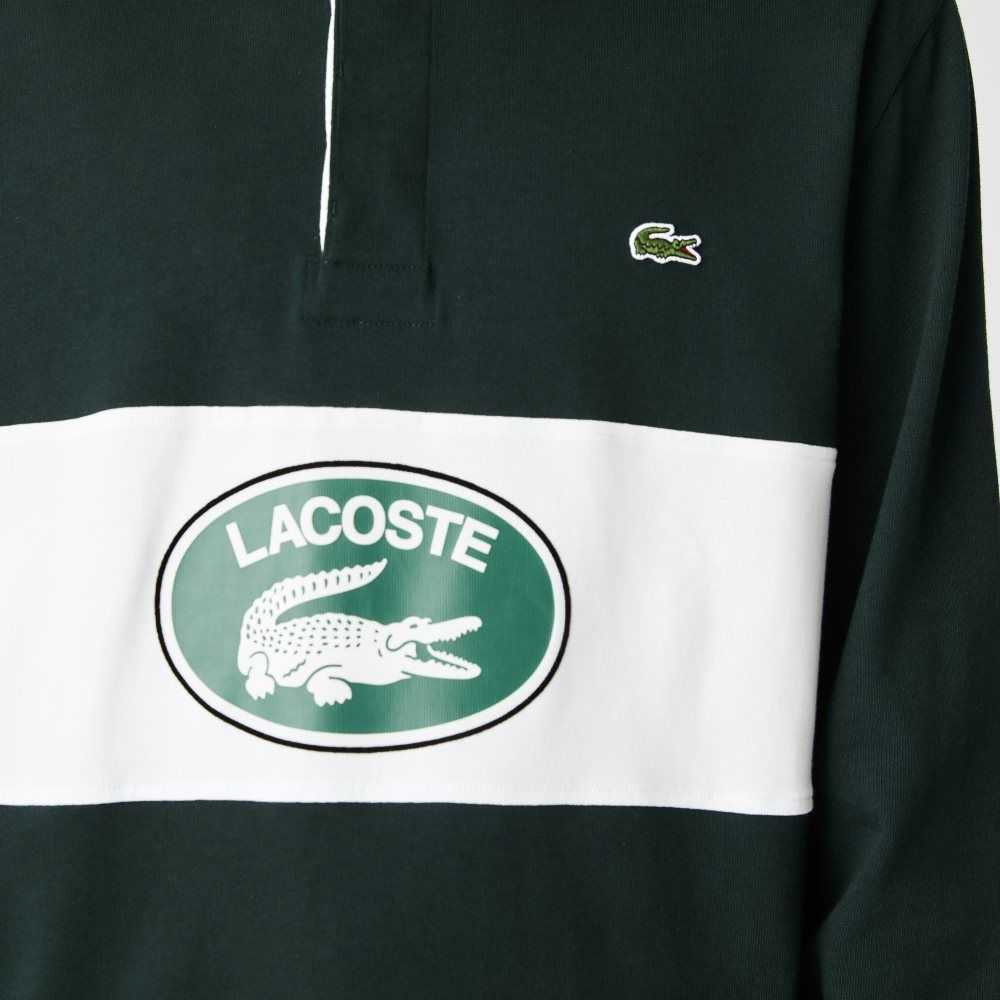 Lacoste Branded Loose Fit Rugby Gröna | RKLEW-5103