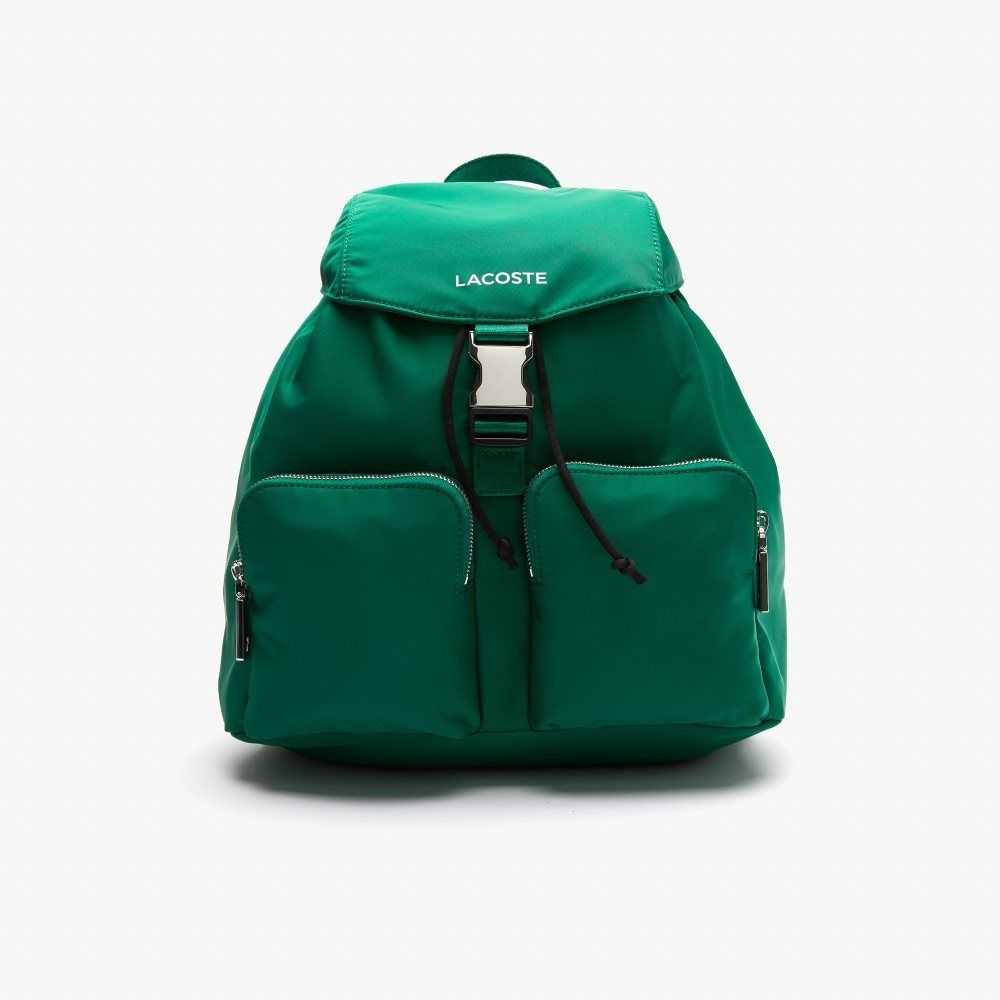 Lacoste Branded Nylon Flap Backpack Olika Färger | ETLUM-3924