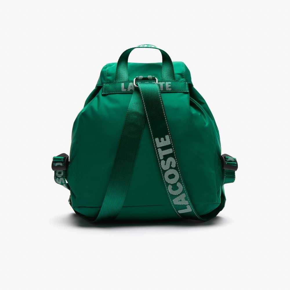 Lacoste Branded Nylon Flap Backpack Olika Färger | ETLUM-3924