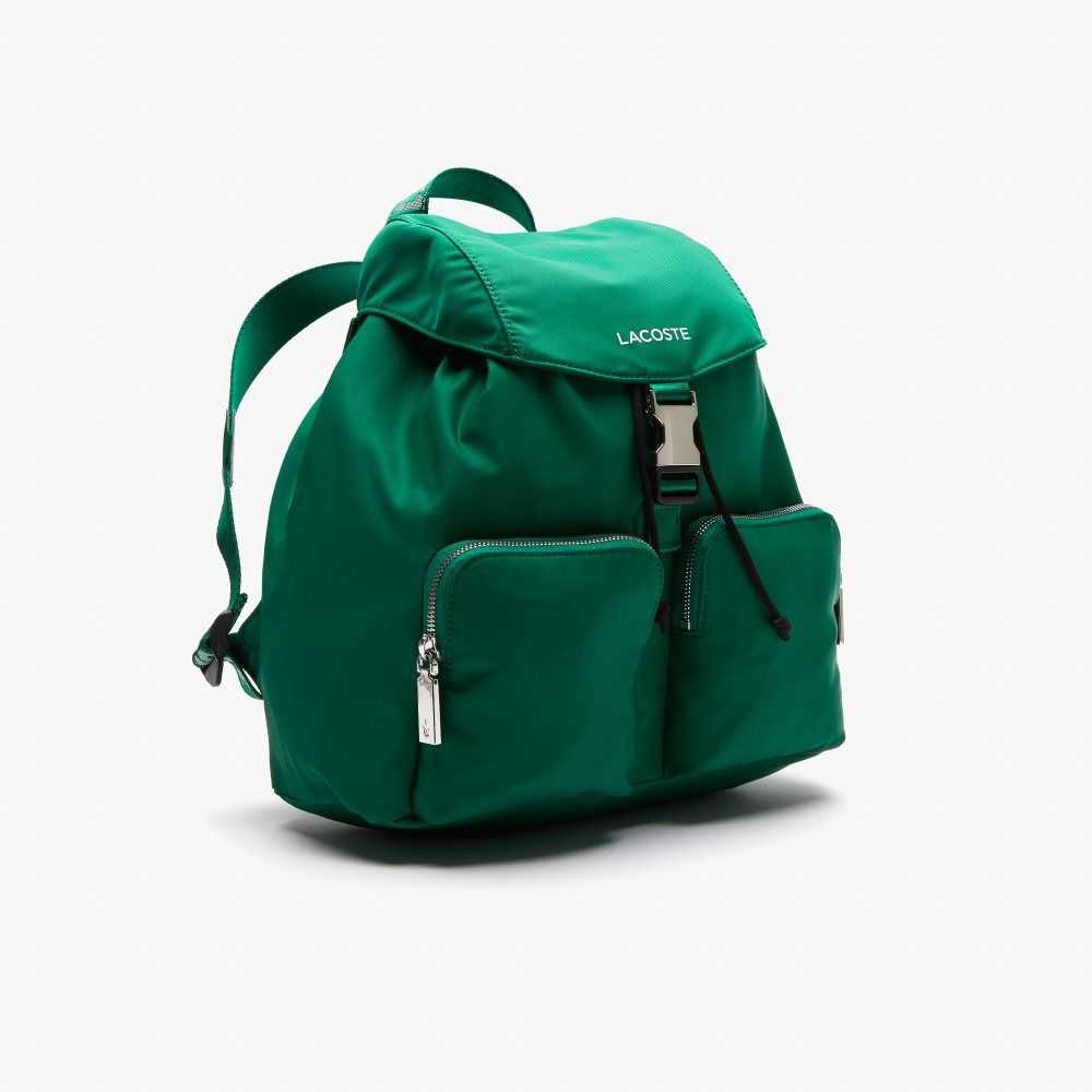 Lacoste Branded Nylon Flap Backpack Olika Färger | ETLUM-3924