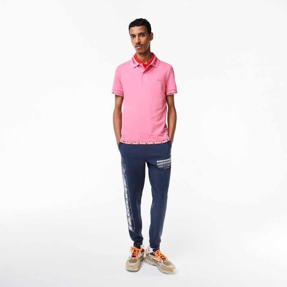 Lacoste Branded Slim Fit Stretch Pique Rosa | CPWDA-2980