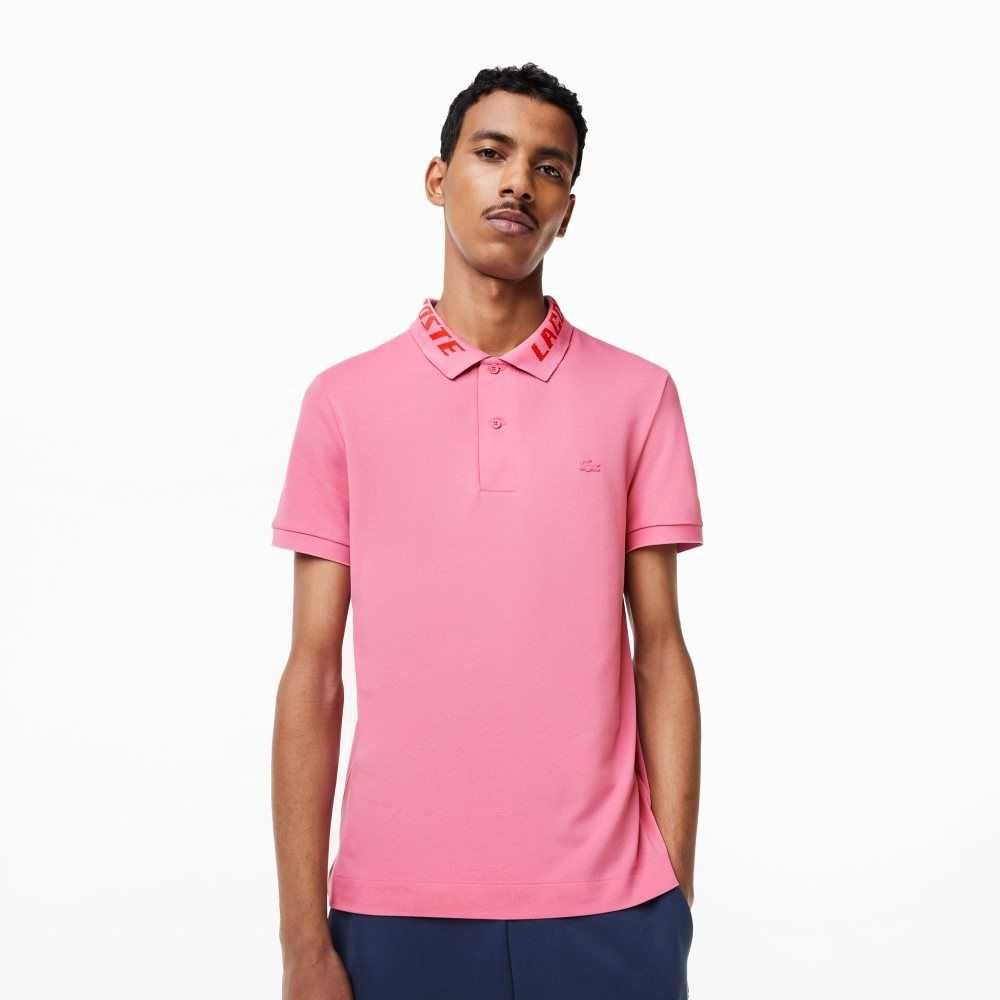 Lacoste Branded Slim Fit Stretch Pique Rosa | CPWDA-2980