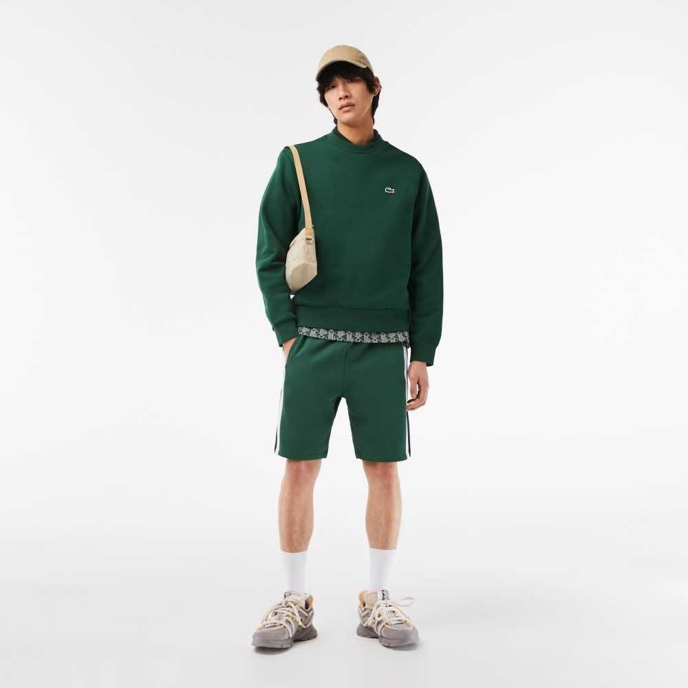 Lacoste Brushed Fleece Colorblock Gröna Marinblå Blå Vita | WPICX-6732