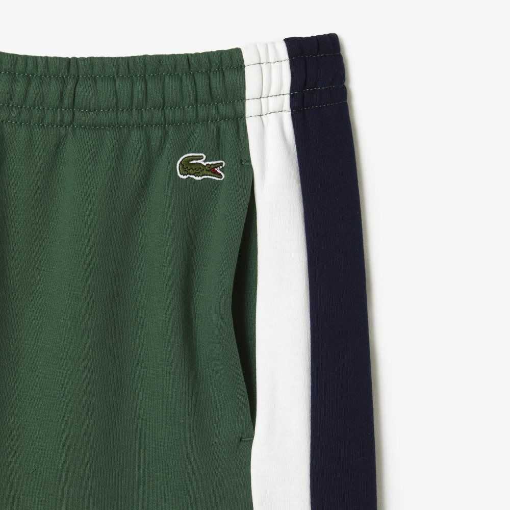 Lacoste Brushed Fleece Colorblock Gröna Marinblå Blå Vita | WPICX-6732