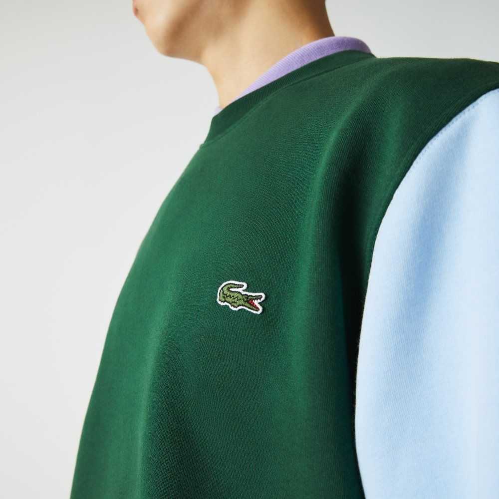 Lacoste Brushed Fleece Gröna Svarta Blå | IDFAC-5179