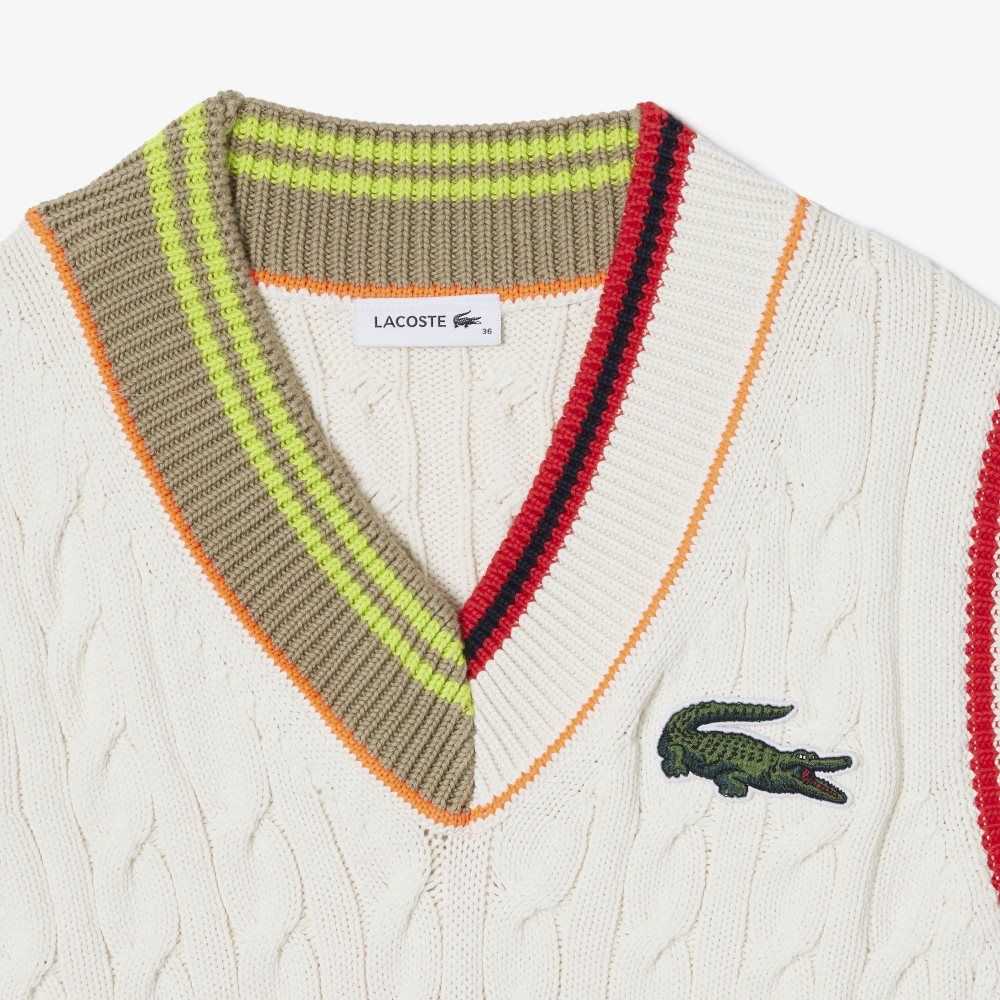 Lacoste Cable Knit Vest Vita | MTLJS-5327