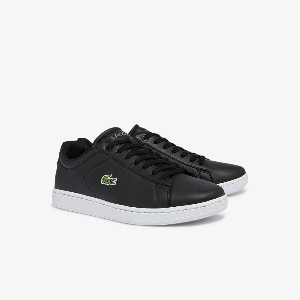 Lacoste Carnaby BL Läder Svarta Vita | YHCPB-8943