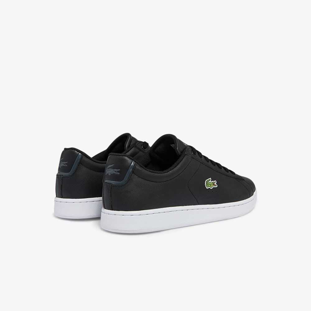 Lacoste Carnaby BL Läder Svarta Vita | YHCPB-8943