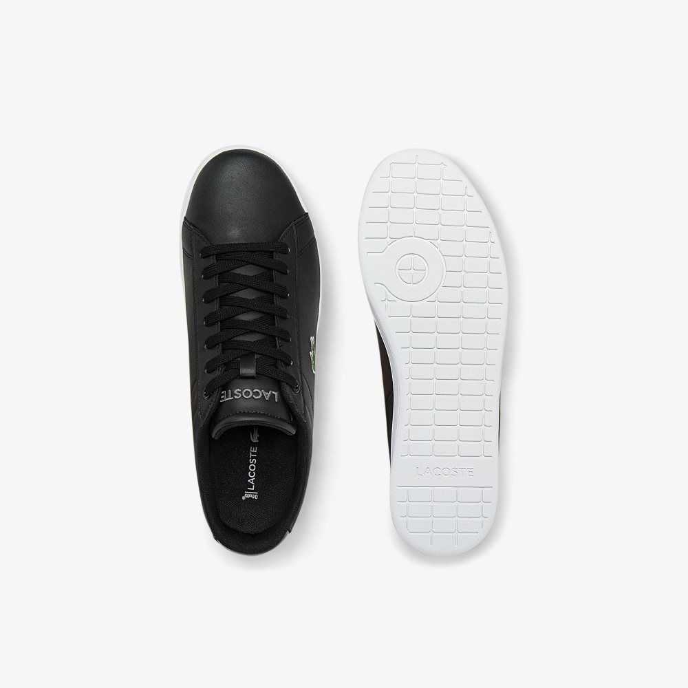 Lacoste Carnaby BL Läder Svarta Vita | YHCPB-8943