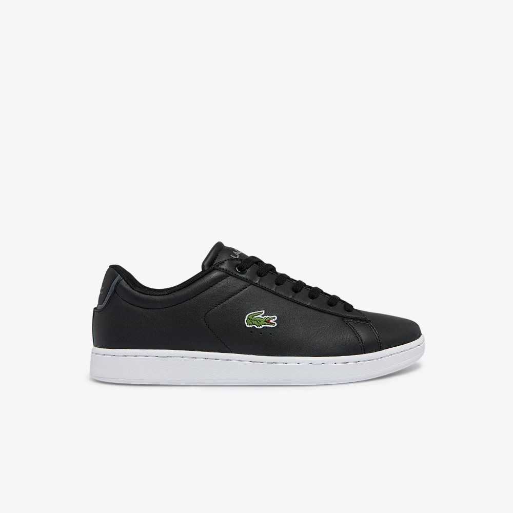 Lacoste Carnaby BL Läder Svarta Vita | YHCPB-8943