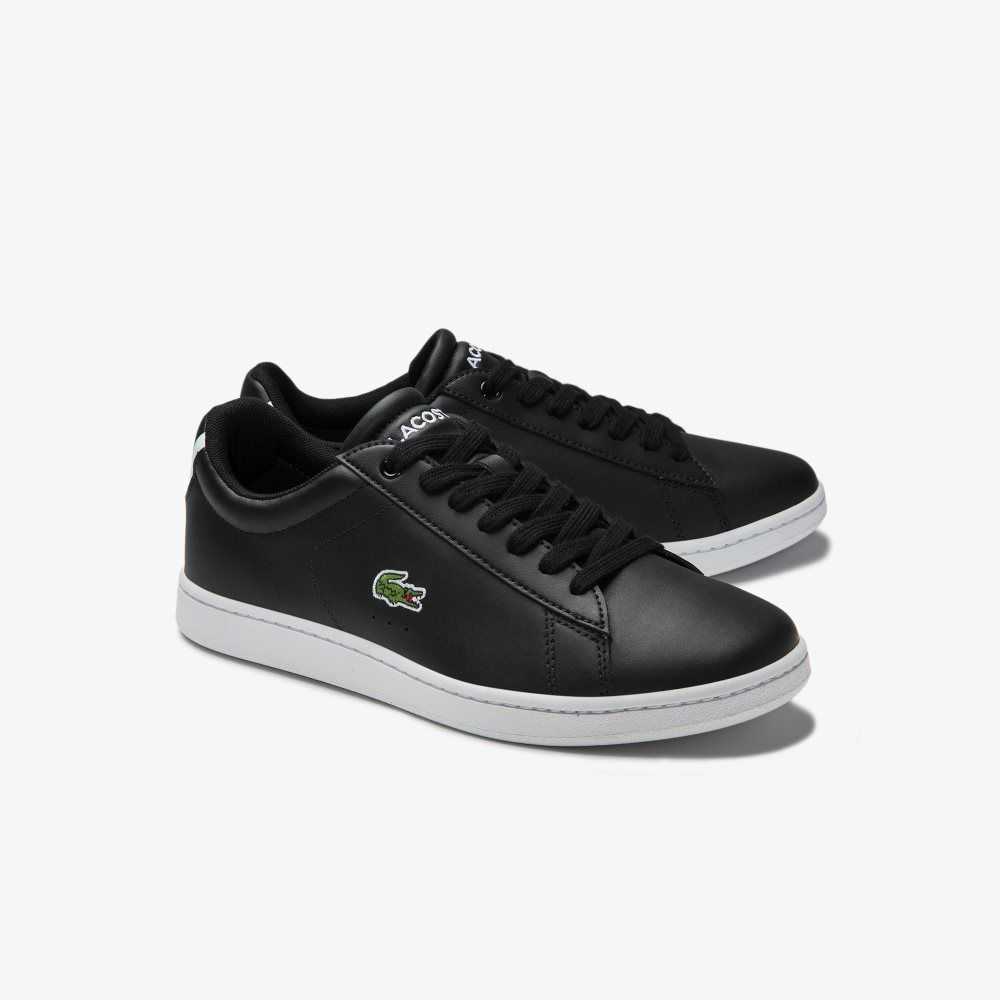 Lacoste Carnaby Evo Mesh-lined Läder Svarta | OSVNB-8532