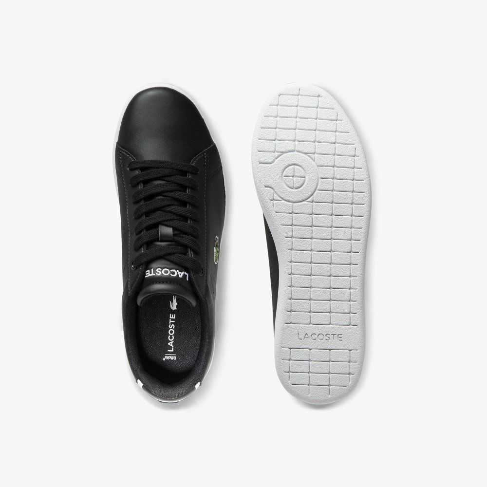 Lacoste Carnaby Evo Mesh-lined Läder Svarta | OSVNB-8532