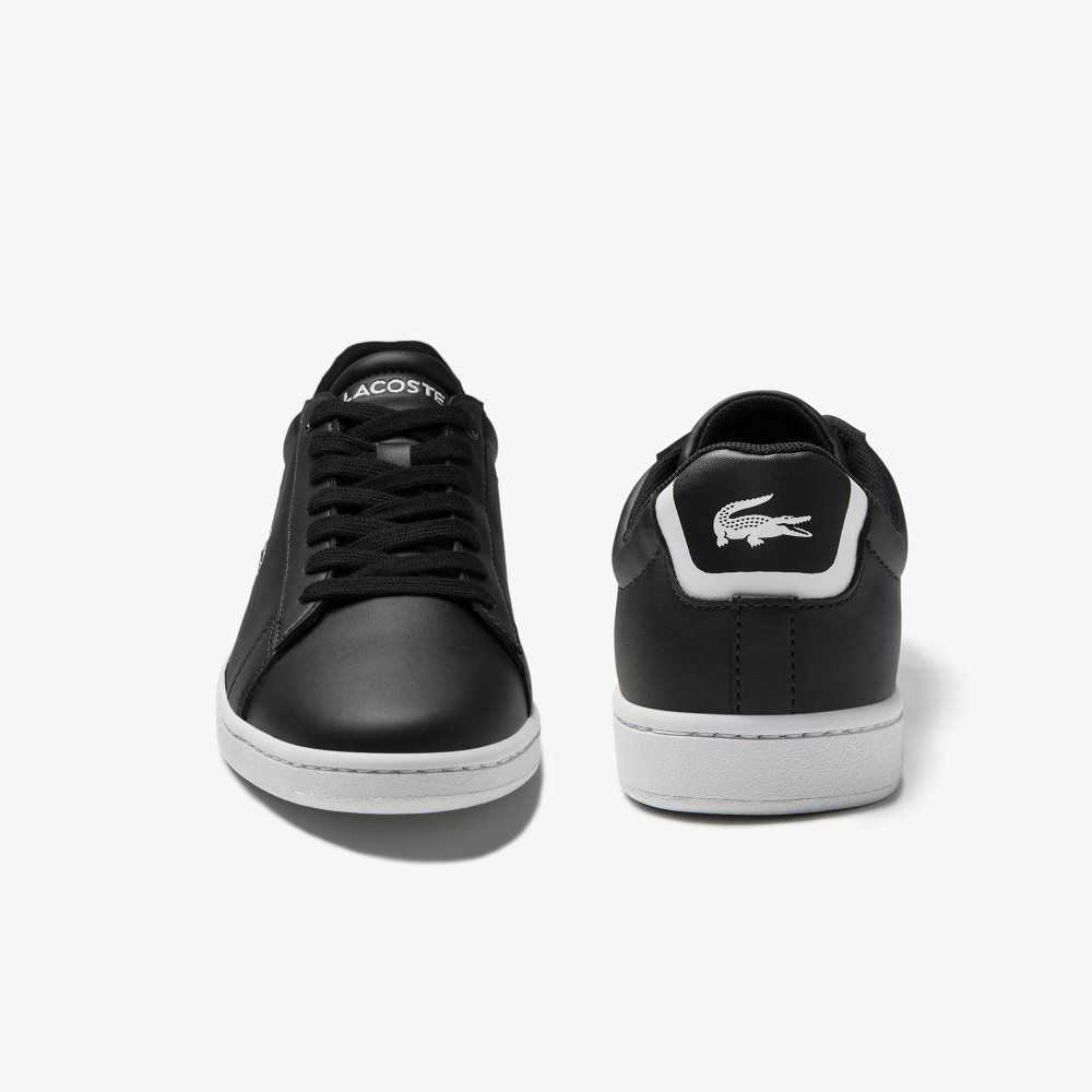 Lacoste Carnaby Evo Mesh-lined Läder Svarta | OSVNB-8532