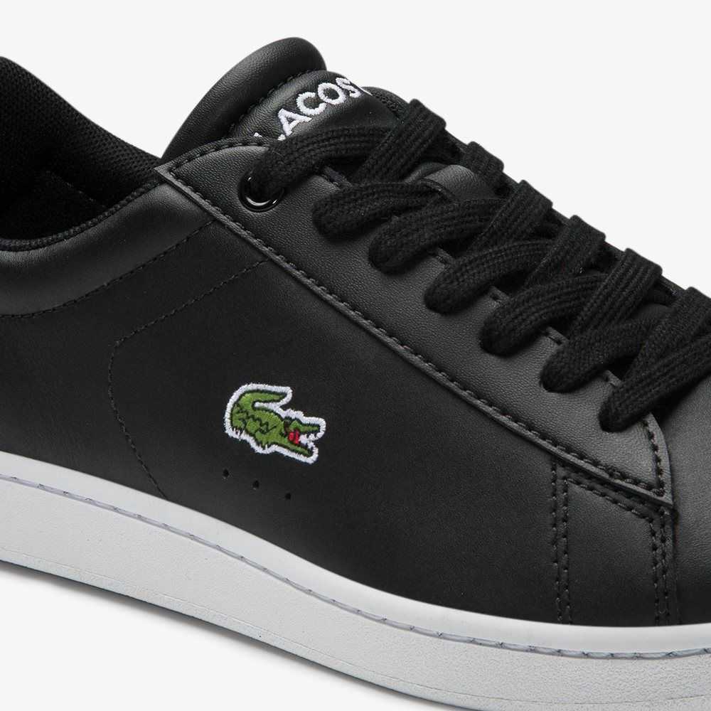 Lacoste Carnaby Evo Mesh-lined Läder Svarta | OSVNB-8532