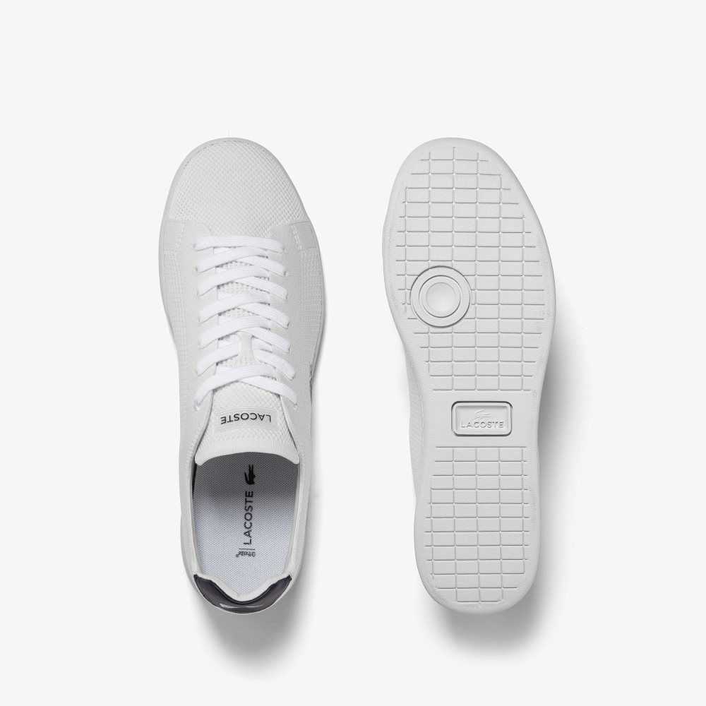 Lacoste Carnaby Piquee Vita Marinblå | JEWNQ-0732