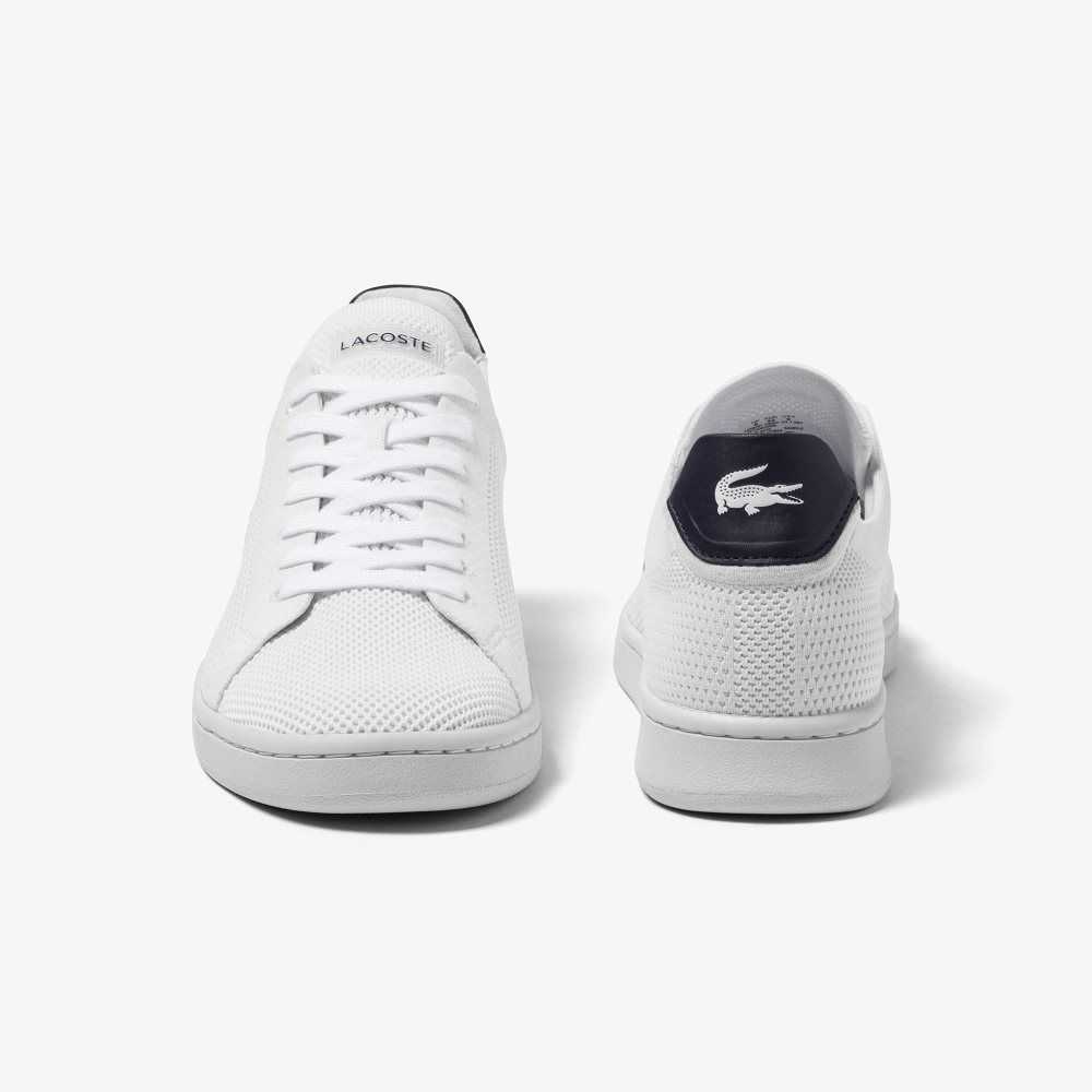 Lacoste Carnaby Piquee Vita Marinblå | JEWNQ-0732