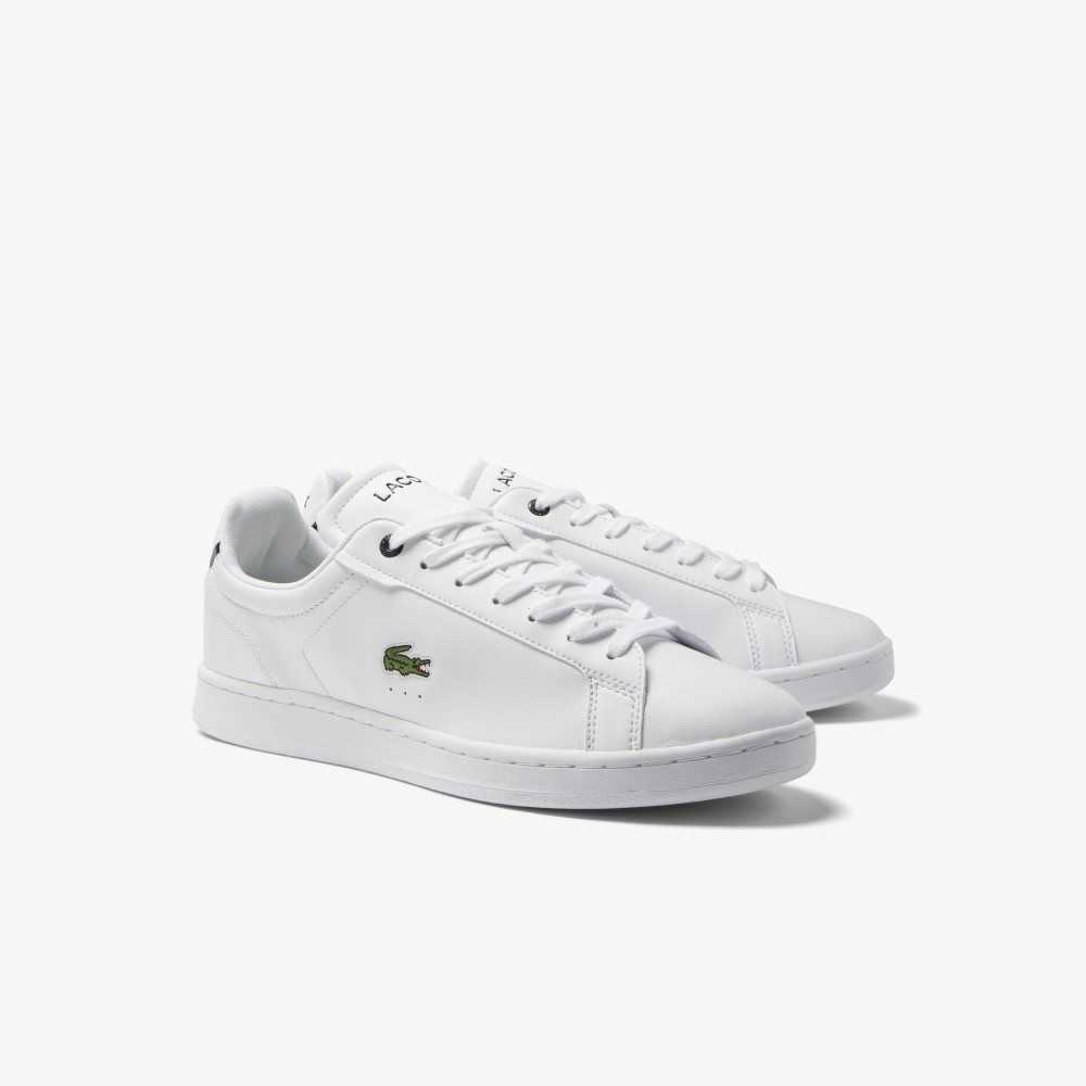 Lacoste Carnaby Pro BL Läder Tonal Vita Marinblå | LJDUZ-1845