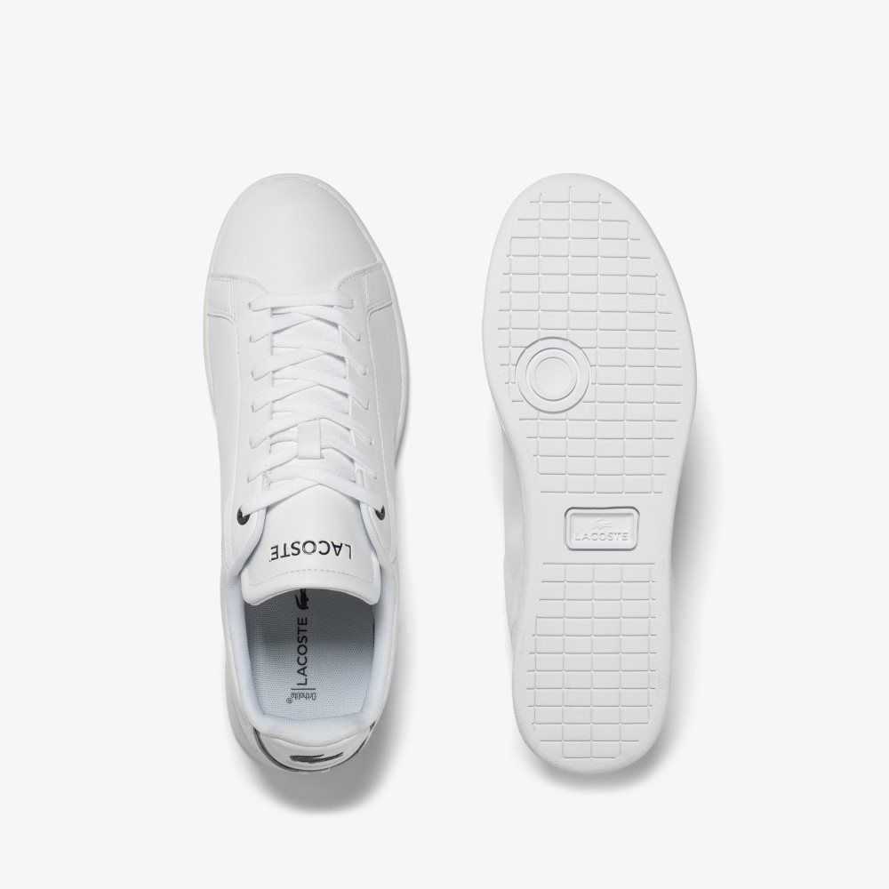 Lacoste Carnaby Pro BL Läder Tonal Vita Marinblå | LJDUZ-1845