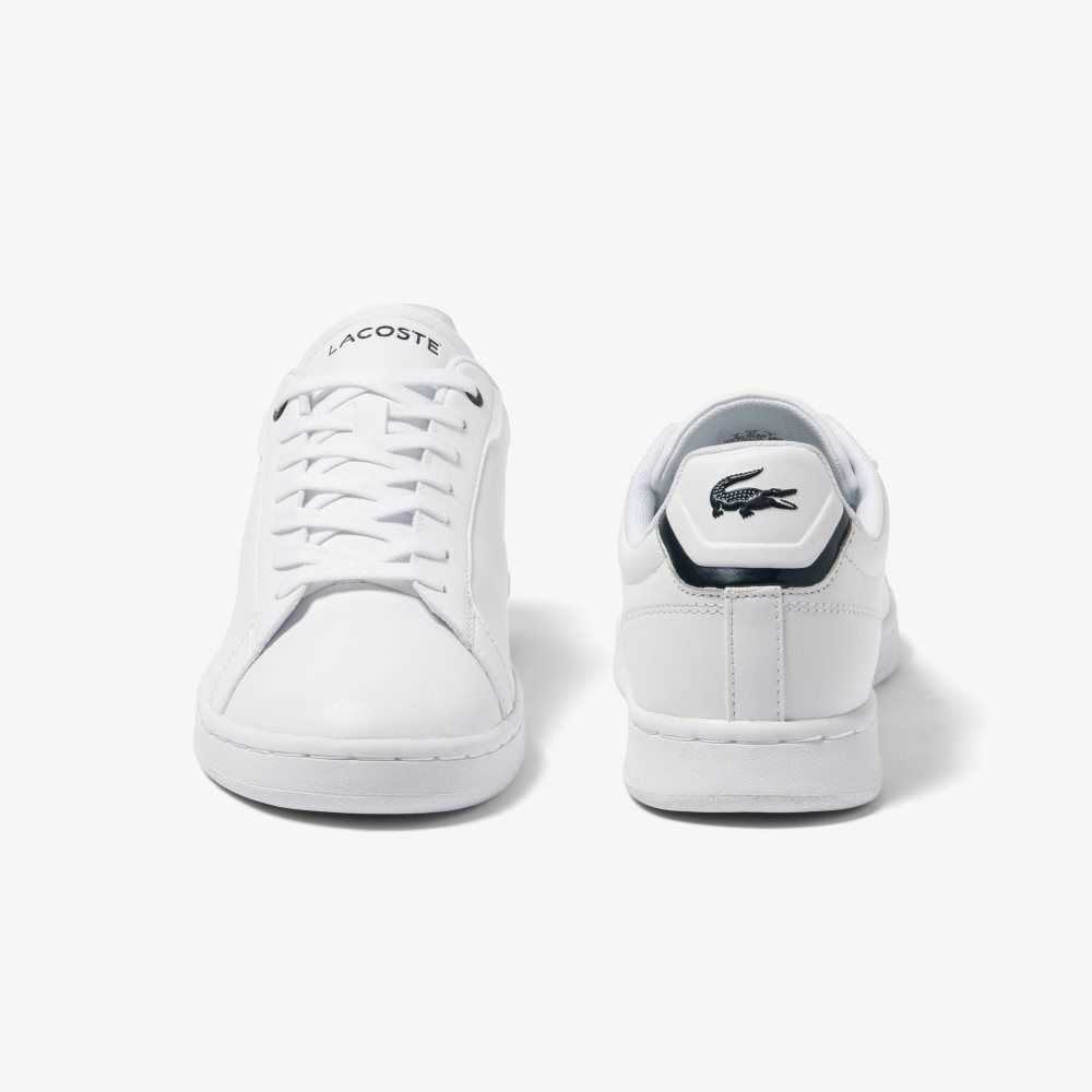 Lacoste Carnaby Pro BL Läder Tonal Vita Marinblå | LJDUZ-1845