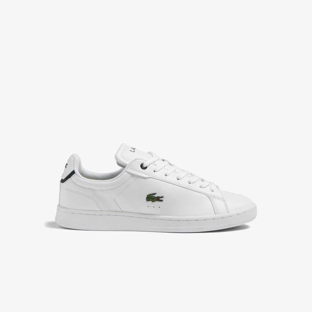 Lacoste Carnaby Pro BL Läder Tonal Vita Marinblå | LJDUZ-1845