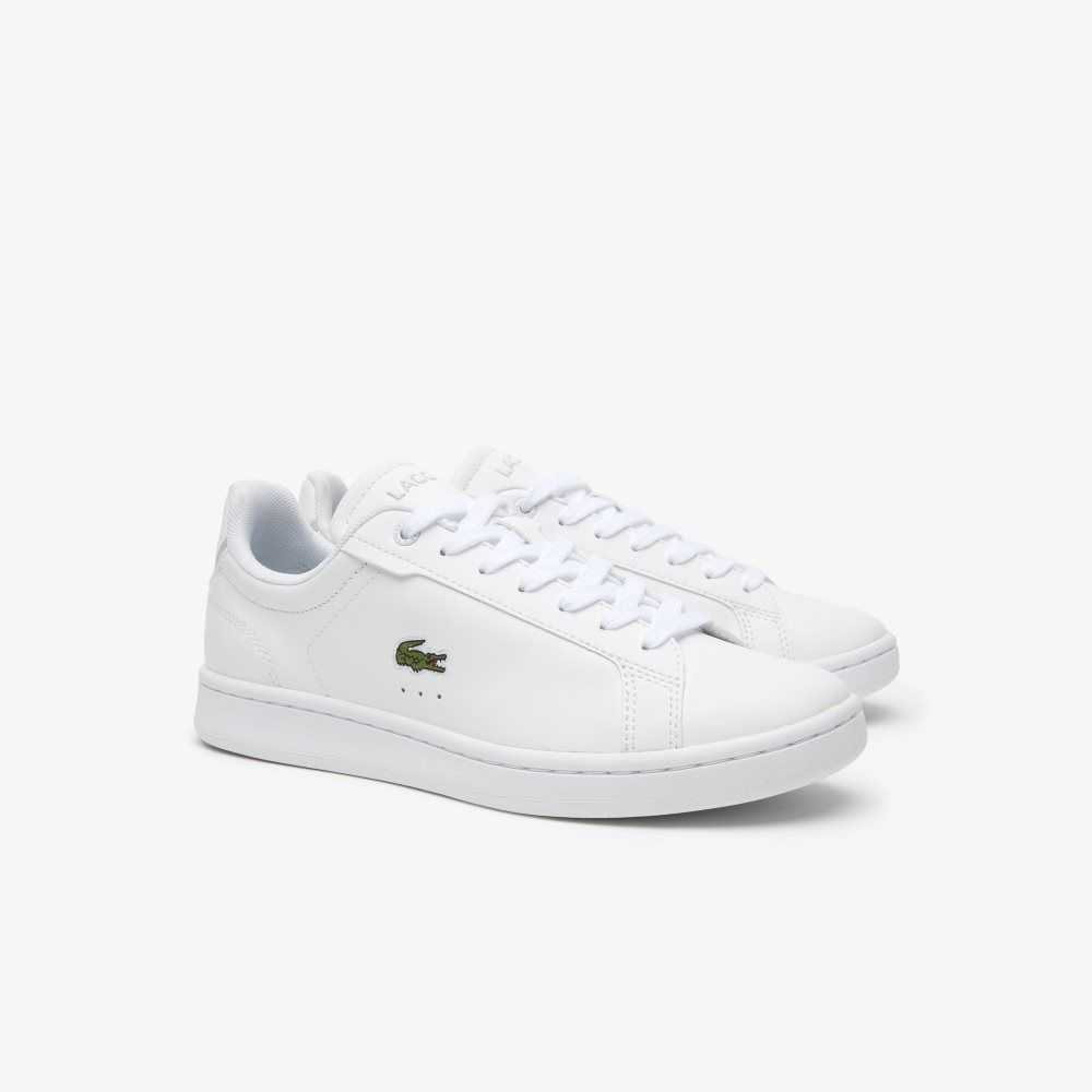 Lacoste Carnaby Pro BL Tonal Läder Vita Vita | RLKYU-2903