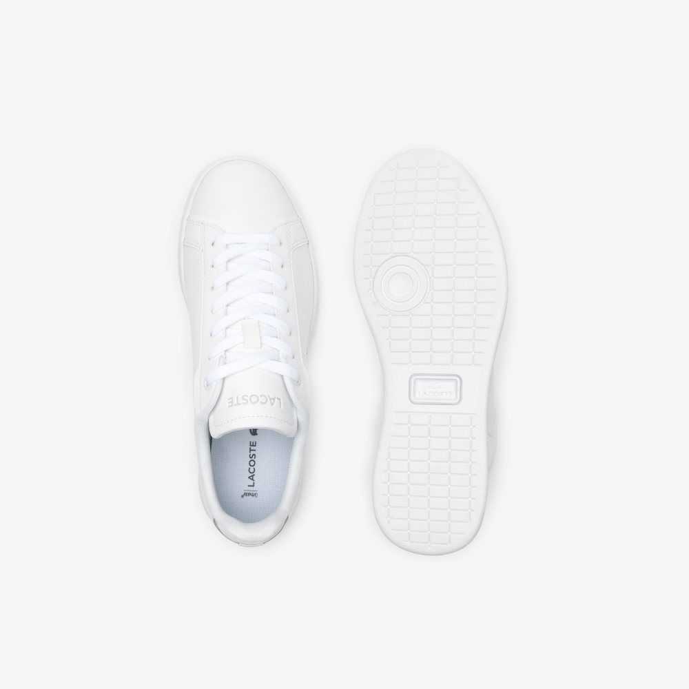 Lacoste Carnaby Pro BL Tonal Läder Vita Vita | RLKYU-2903