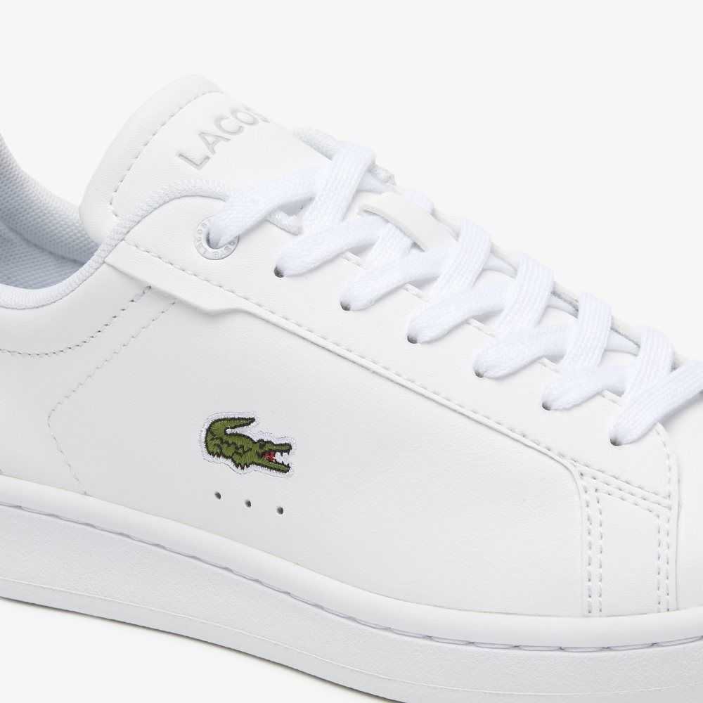 Lacoste Carnaby Pro BL Tonal Läder Vita Vita | RLKYU-2903