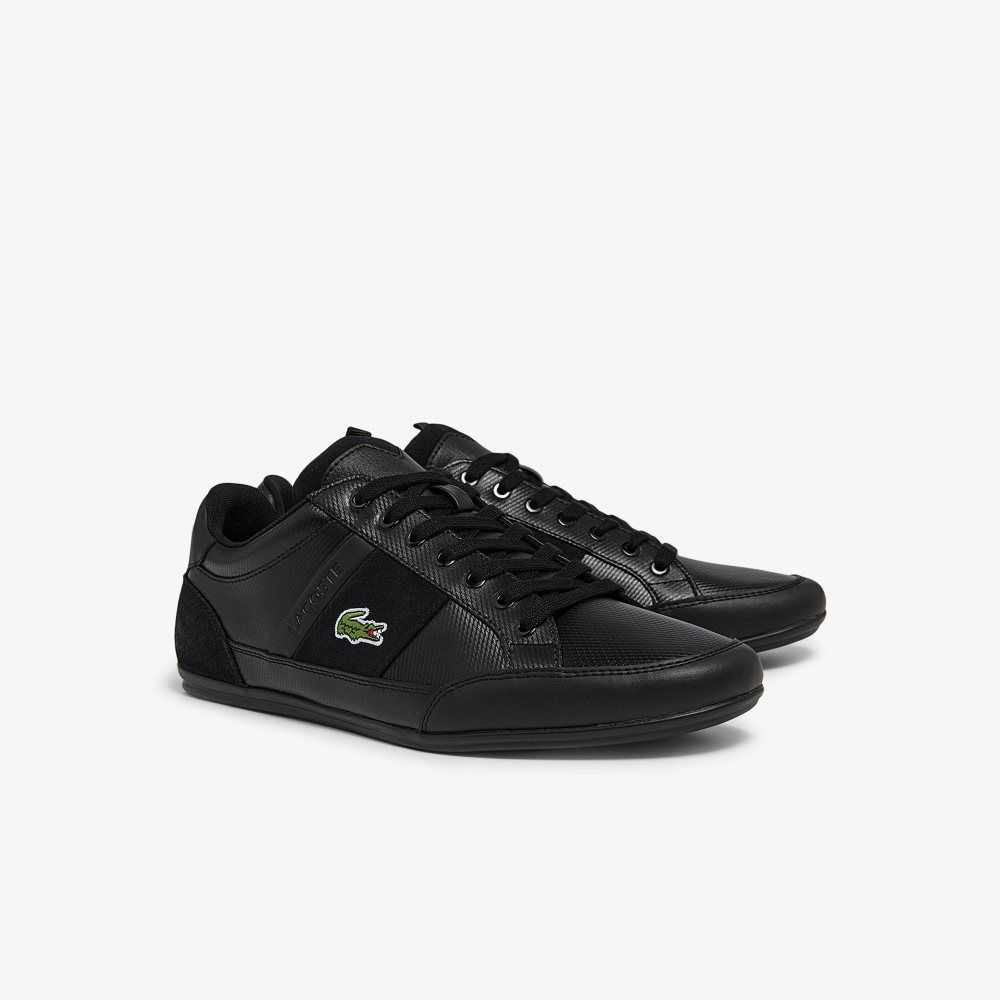 Lacoste Chaymon BL Läder Tonal Svarta Svarta | CASEU-7649