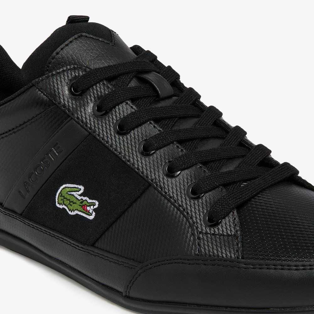 Lacoste Chaymon BL Läder Tonal Svarta Svarta | CASEU-7649