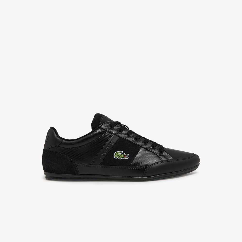 Lacoste Chaymon BL Läder Tonal Svarta Svarta | CASEU-7649