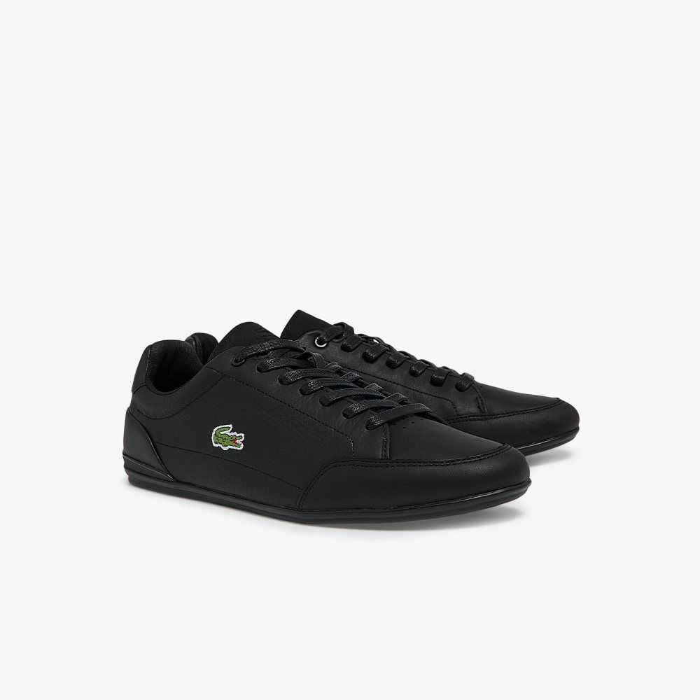 Lacoste Chaymon Crafted Läder Svarta Svarta | JRAIF-8721