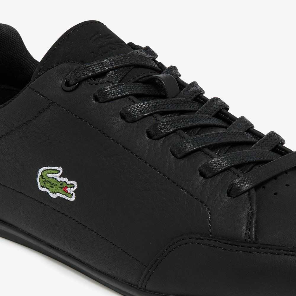 Lacoste Chaymon Crafted Läder Svarta Svarta | JRAIF-8721