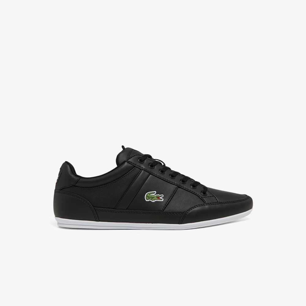 Lacoste Chaymon Läder Svarta Vita | IHEGD-9536