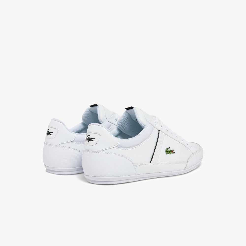 Lacoste Chaymon Läder Vita Svarta | YZQGJ-8914