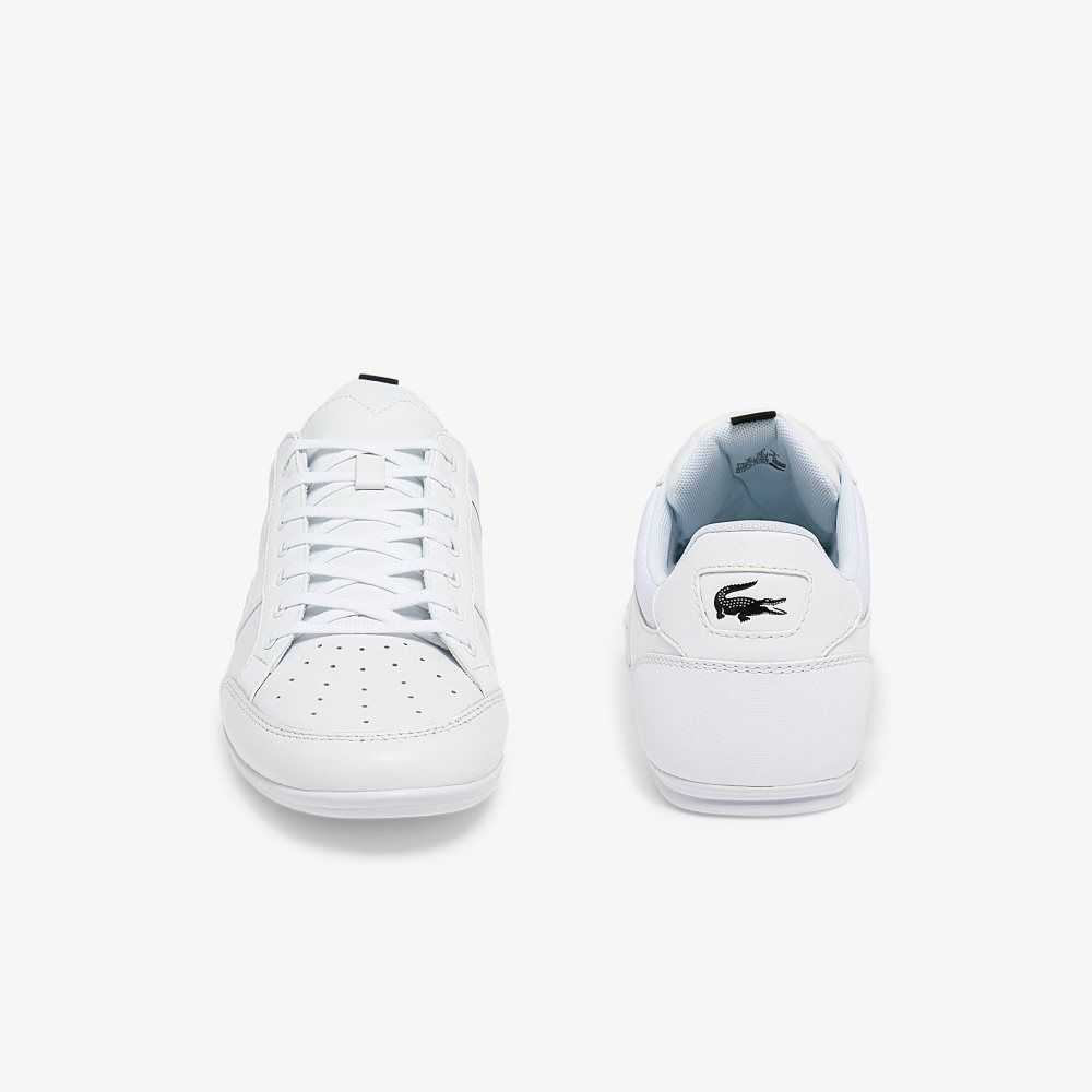 Lacoste Chaymon Läder Vita Svarta | YZQGJ-8914